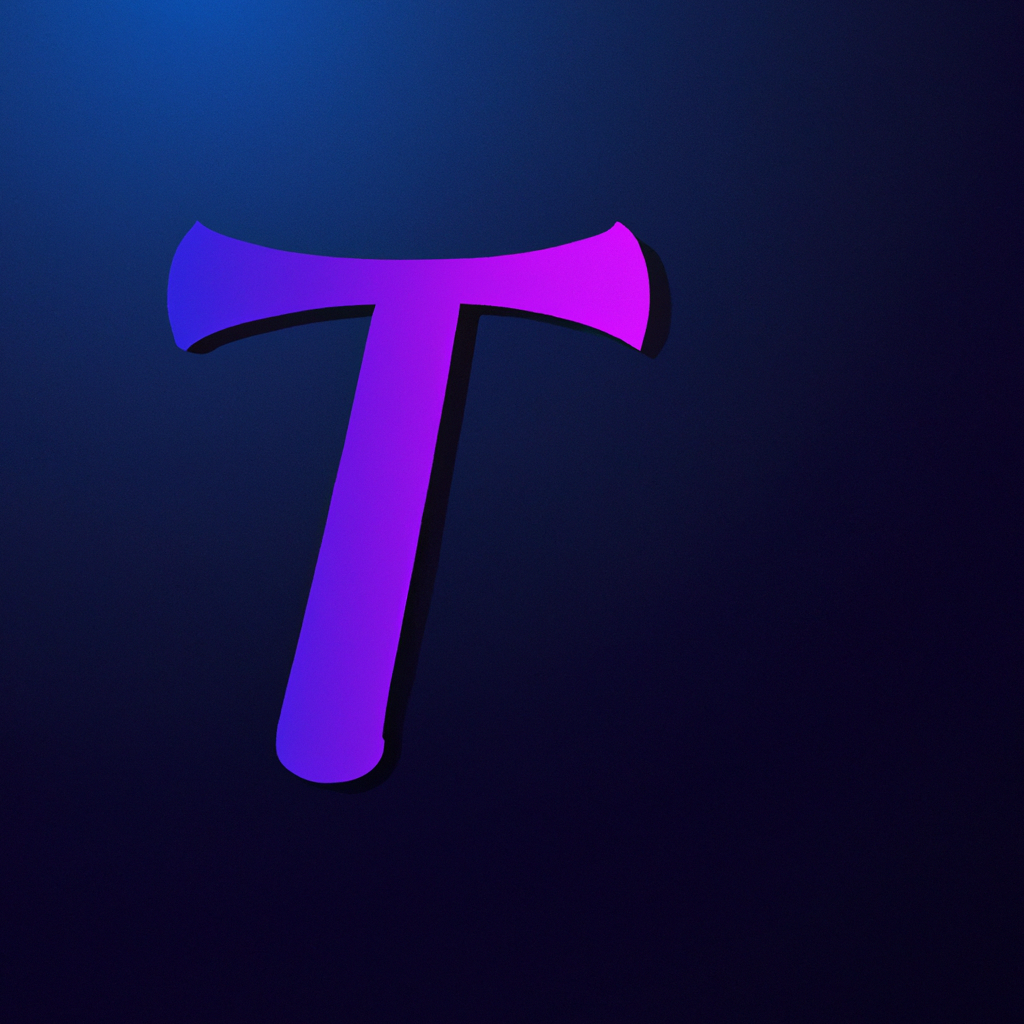 Torvanto logotipo en gradiente azul púrpura